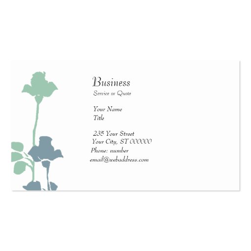 Elegant  Roses Boutique Business Card Template (front side)