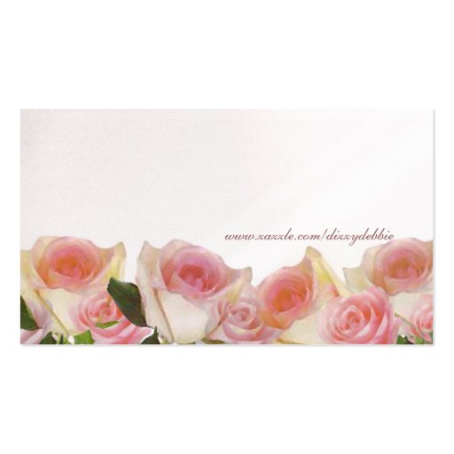 Elegant Roses Business Card Template (back side)