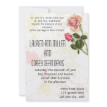 elegant roses wedding personalized invite