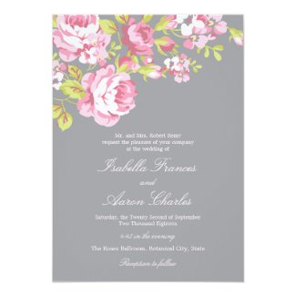 Elegant Roses Wedding Invitation