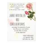 elegant roses wedding personalized invite