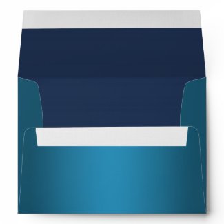 Elegant Royal Navy Blue Linen Envelopes