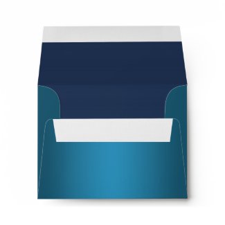 Elegant Royal Navy Blue Linen RSVP Envelopes