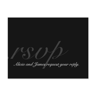 Elegant RSVP Postcard Wedding Monogram Names