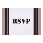 Elegant RSVP purple with black invitations