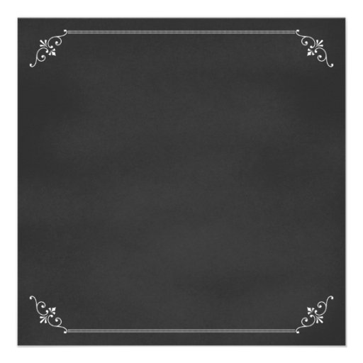 Elegant Rustic Chalkboard Wedding Invitations