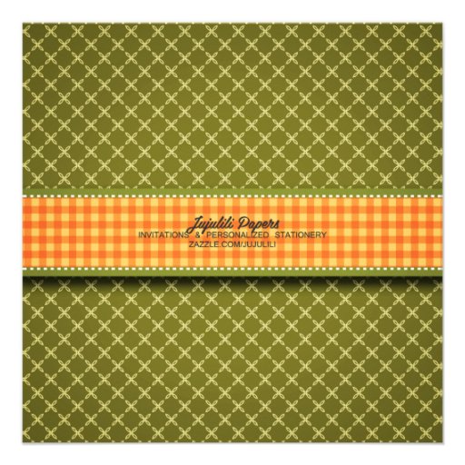 Elegant Rustic Cute Turkey Thanksgiving Dinner Invitation