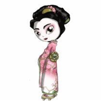 Elegant Sakura Geisha photo sculptures