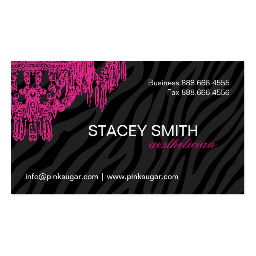 Elegant Sassy Salon and Spa Business Card (back side)