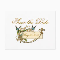 Elegant Save the Date Card with Butterflies postcards