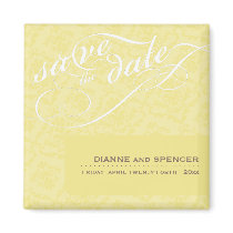 ELEGANT SAVE THE DATE MAGNET :: fancy text 2