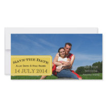 Elegant Save the Date Photo Cards Yellow
