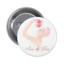 Elegant Save The Date Pinback Buttons