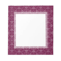 Elegant Scarlet Red Edwardian Damask notepads