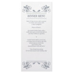 Elegant Sconce Reception Menu Rack Card