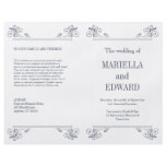 Elegant Sconce Wedding Program flyers
