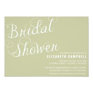 Elegant Script Bridal Shower Invitations 5" X 7" Invitation Card