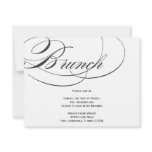 Elegant Script Brunch Invitation - Black