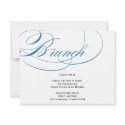 Elegant Script Brunch Invitation - Blue invitation