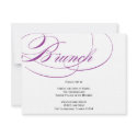 Elegant Script Brunch Invitation - Purple invitation