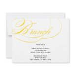 Elegant Script Brunch Invitation - Yellow