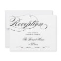Elegant Script Reception Card - Black invitation