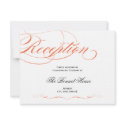 Elegant Script Reception Card - Orange invitation