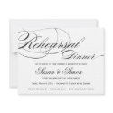 Elegant Script Rehearsal Dinner Invitation - Black invitation