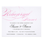 Elegant Script Rehearsal Dinner Invitation Pink