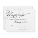 Elegant Script Response Card - Black invitation