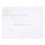 Elegant Script Response Card - Blush Pink Custom Announcements
