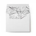 Elegant Script Response Card Envelope Black envelope