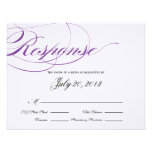Elegant Script Response Card - Purple invitations