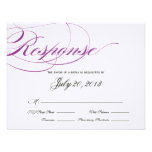 Elegant Script Response Card - Purple invitations