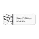 Elegant Script Return Address Label - Black label