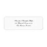 Elegant Script Simple Return Address DYI Custom Return Address Labels