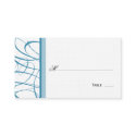 Elegant Script Table Seating/Place Card - Blue profilecard