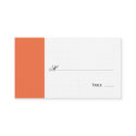 Elegant Script Table Seating/Place Card - Orange profilecard