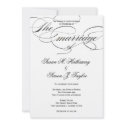 Elegant Script Wedding Invitation - Black invitation