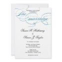 Elegant Script Wedding Invitation - Blue invitation