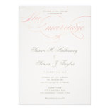 Elegant Script Wedding Invitation - Blush Pink