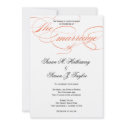 Elegant Script Wedding Invitation - Orange invitation