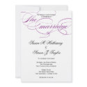 Elegant Script Wedding Invitation - Purple invitation