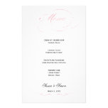 Elegant Script  Wedding Menu - Blush Stationery Paper