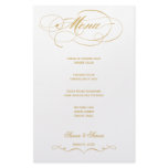 Elegant Script  Wedding Menu - Gold