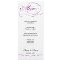 Elegant Script Wedding Menu - Purple invitation