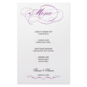 Elegant Script Wedding Menu - Purple stationery