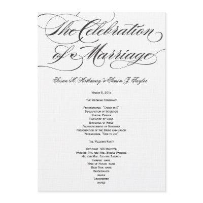 catholic wedding program cover