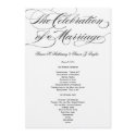 Elegant Script Wedding Program - Black invitation