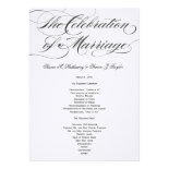 Elegant Script Wedding Program - Black Invites